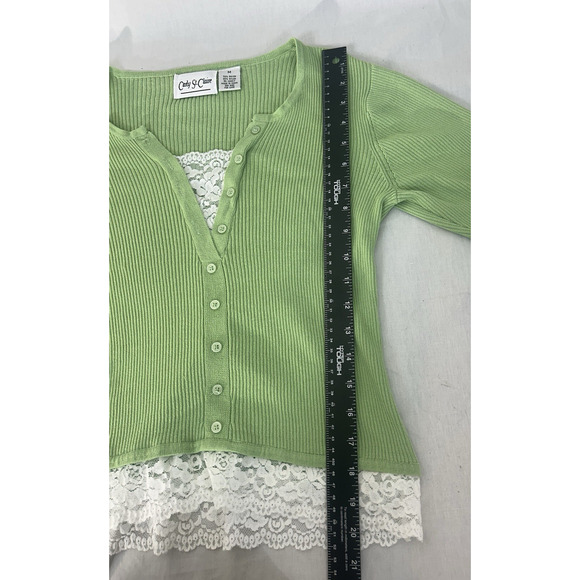 ASO Vampire Diaries Elena Carly St. Claire sweater with lace decolletage Sz M - Picture 7 of 8